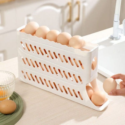 Organizador de huevos con dispensador automático